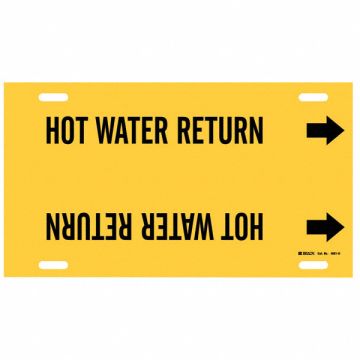 Pipe Mrkr Hot Water Return 10in H 32in W