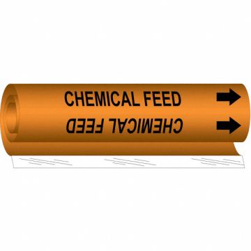 Pipe Marker Chemical Feed 5 in H 8 in W