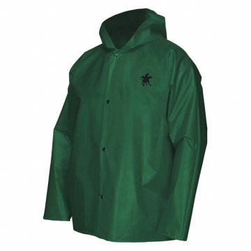 Rain Jacket 4XL Green Unisex Nylon Liner