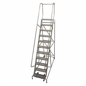 Rolling Ladder 140 in.H 450lb Perforated