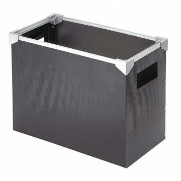 File Storage Box Black/Silver Poly