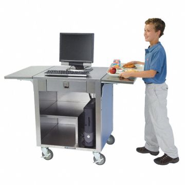 Cashier Stand Mobil Stainless 51x26x35