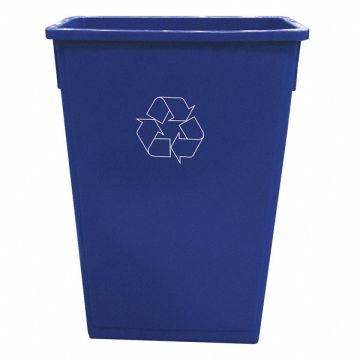 Trash Can Rectangular 23 gal Blue