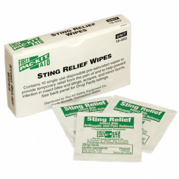 Sting Relief Wipes PK10