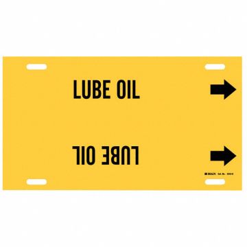 Pipe Marker Lube Oil 10 in H 24 in W