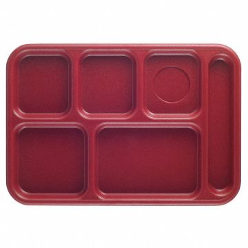 Tray w/ Compartments 10x14 Cranberry