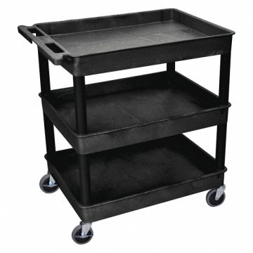 Utility Cart 400 lb Cap. PE 3 Shelves