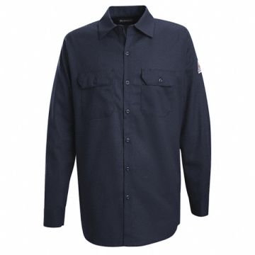 G7306 FR Long Sleeve Shirt Button Navy S