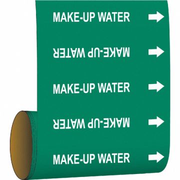 Pipe Marker Make Up Water 12in H 12in W