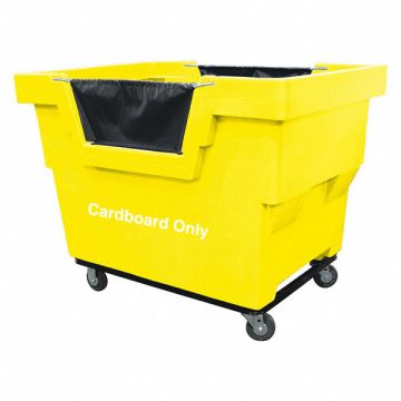 Cube Truck HDPE Yellow 23.6 cu ft.
