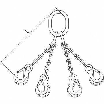 Chain Sling G63 QOS Stnless Stl 10 ft L
