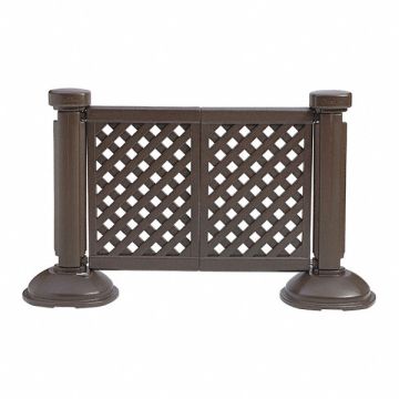 Fence Post and Base Brown 3 ft H