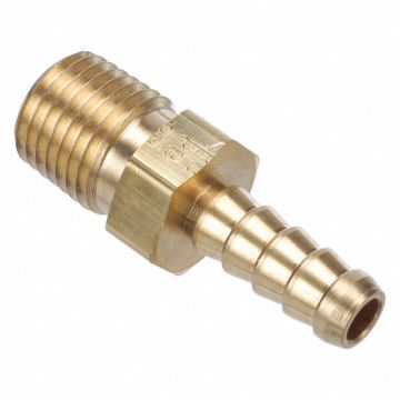Barb Connector SS Hose BarbxM 1/4In