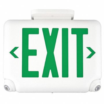Exit Sign with Emergency Lights Green