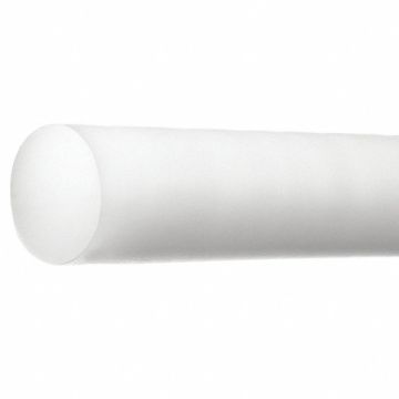 Plastic Rod PTFE 3/8 Dia 4ftL White