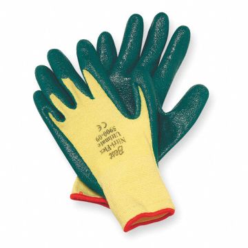 Coated Gloves Green/Yellow 8 PR