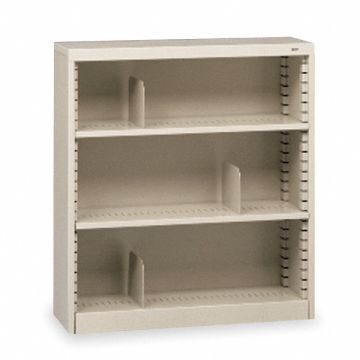 Bookcase Steel 3 Shelves Putty