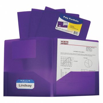 Portfolio Folder 2 Pocket Purple PK18