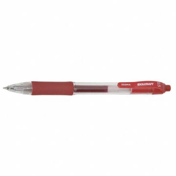 Gel Pen 0.5mm Point Red Ink PK12