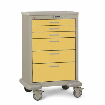 MedicalCart Steel/Polymer Taupe/Yellow