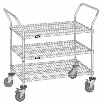Utility Cart Cap 400 Lb 48x24 3 Shelves