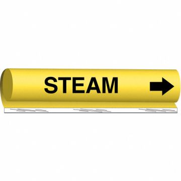 Pipe Marker Steam 9 in H 8 in W