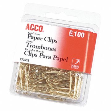 Paper Clip Gold Tone Wire PK100