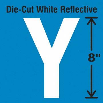 Die-Cut Reflective Letter Label Y