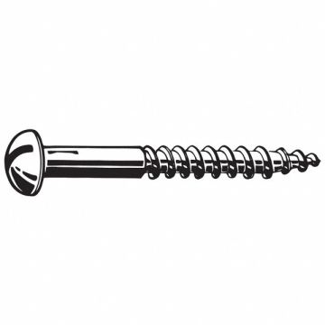 Wood Screw Round #6 1in ST Slotted PK100