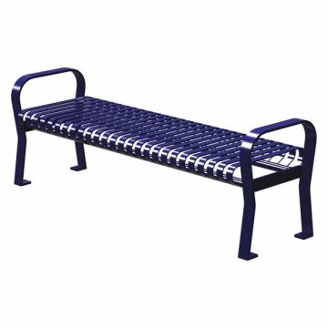 Outdoor Bench 71 in L 20 in W Blue