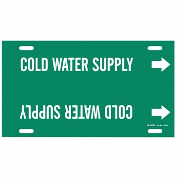 Pipe Mrkr Cold Watr Supply 10in H 24in W