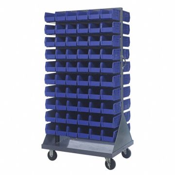 Mobile Louvered Floor Rack 72 H