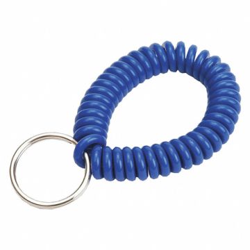 Wrist Coil Key Ring Blue 2-1/2 W PK10