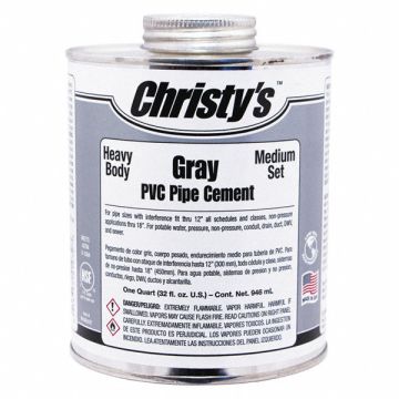 Pipe Cement 32 fl oz Gray