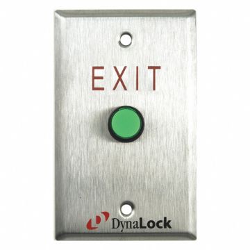 Push to Exit Button SS Green
