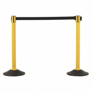 Barrier Post with Belt HDPE Yellow PR