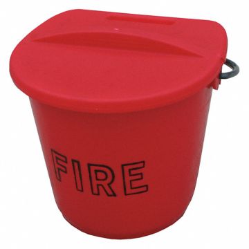 Fire Bucket 2.5 gal Plastic