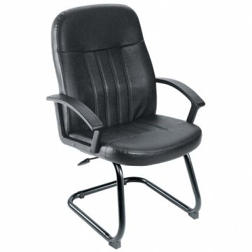 Guest Chair Leather Black 41 in H