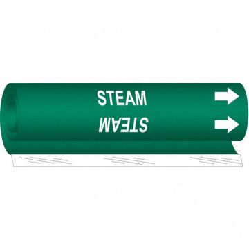 Pipe Marker Steam 5 in H 8 in W