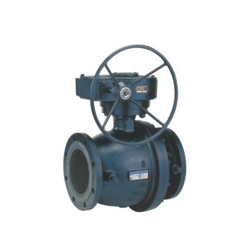 Valve, Ball, 2PC Trunnion, 3", 300#, Flanged RF, FP, WCB/SS316/TFE/HNBR, Lever Op.
