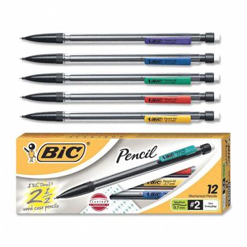 Pencil Mech 0.7Mm Clr PK12