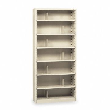 Bookcase Steel 7 Shelves Putty