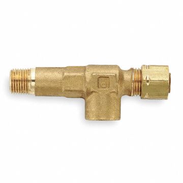 Gage Tee Brass CompxF 1/4Inx1/8In PK10