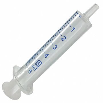 Syringe 5mL Luer Slip Plastic PK100