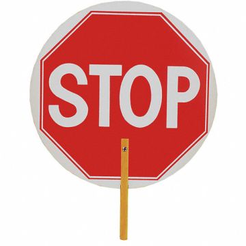 Paddle Sign Stop/Stop Plastic