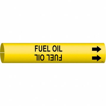 Pipe Marker Fuel Oil 13/16 in H 4/5 in W
