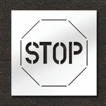 Pavement Stencil Stop