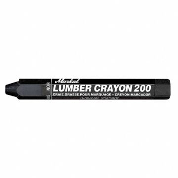 Lumber Crayon Black 1/2 Size PK12