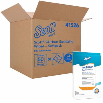 Sanitizing Wipes 10 ct Soft Pack PK50