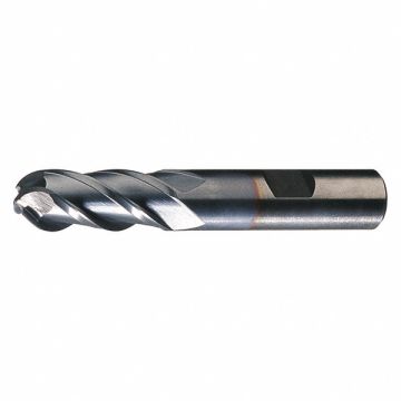Ball End Mill Single End 1/2 Pwd Metal